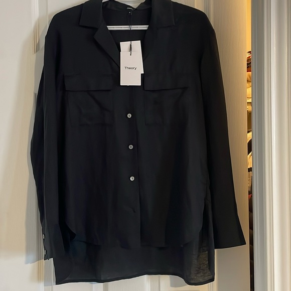 NEW Theory Notch Shirt Relaxed - Picture 2 of 7